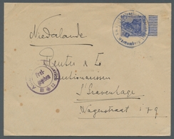 Deutsches Reich - Germania: 1915, 20 Pf Germania, Unterrandstück Walzendr., EF Auf Marine-Auslandsbr - Unused Stamps