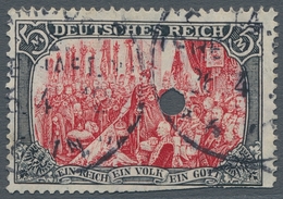 Deutsches Reich - Germania: 1905, Germania 5 Mark Ministerdruck, Rahmen Dunkelgelbocker Quarzend, Sa - Ungebraucht