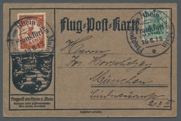 Deutsches Reich - Germania: 1912, Flugpost, 10 Pf. In Mif. Mit 5 Pf. Germania Auf Karte, 2x Ersttags - Ungebraucht