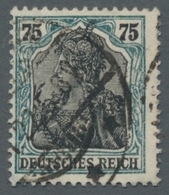 Deutsches Reich - Germania: 1919, 75 Pf. Germania Bläulichgrün, (Rahmen Metalisch Glänzend, Früher 1 - Unused Stamps