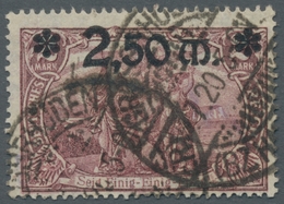Deutsches Reich - Inflation: 1920, Freimarke 2,50 M Auf 2 Mark Braunlila Entwertet "Grosbrhüden (Bz. - Usados