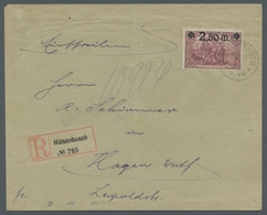 Deutsches Reich - Inflation: 1920, 2,50 M Auf 2 M. Braunlila Als Ef., In Einwandfreier Erhaltung, Au - Used Stamps