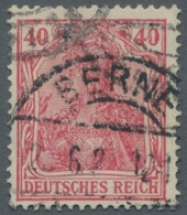 Deutsches Reich - Inflation: 1920, 40 Pf. Lilakarmin, (poröser Druck, Früher 145 F), Gepr. Infla U. - Usados