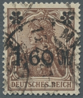 Deutsches Reich - Inflation: 1921, 1,60 A. 5 Pf. Dunkelbraun, Aufdruck Stumpfschwarz, Farbfrisches U - Used Stamps