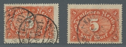 Deutsches Reich - Inflation: 1921, 5 M Rotorange, Farbfrisch U. Gut Gezähntes Einwandfreies Stück Ti - Used Stamps