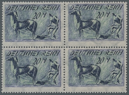 Deutsches Reich - Inflation: 1921, "20 Mk. Pflüger Mit Kopfstehendem Unterdruck", Postfrischer Viere - Used Stamps