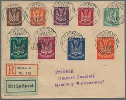 Deutsches Reich - Inflation: 1922, "Holztaube I", Kompletter Satz Auf Flug-R-Brief Von MÜNCHEN 23.9. - Gebraucht