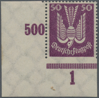 Deutsches Reich - Inflation: 1922, Flugpostmarken: Holztaube, 50 Pf Linke Untere Bogenecke Mit EXTRE - Usati