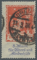 Deutsches Reich - Inflation: 1922, "Alters- Und Kinderhilfe 12+8 Mark Mit Plattenfehler "M" Von Mark - Used Stamps