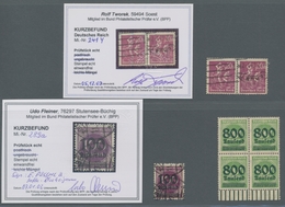 Deutsches Reich - Inflation: 1922-23, Drei Interessante Infla-Varianten: 241 Y (liegendes Wz.) Als G - Usati