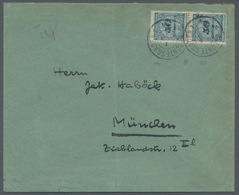Deutsches Reich - Inflation: 1923, 50 Mrd Kobaldblau, Senkrechtes Paar Als Mef Auf Portoger. Dezembe - Usados