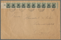 Deutsches Reich - Inflation: 1923, 10 Mrd A. 50 Mio Olivgrün, 10 Werte Durchstochen Als Kplt. Waager - Used Stamps
