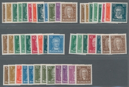 Deutsches Reich - Weimar: 1926, Berühmte Deutsche, 4 Sätze (ohne MiNr. 397) Meist Postfrisch, Gute Z - Unused Stamps