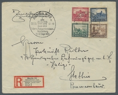 Deutsches Reich - Weimar: 1930, IPOSTA-Blockmarken Mit SST Auf Sammler-R-Brief Mit Sonder-R-Zettel N - Unused Stamps