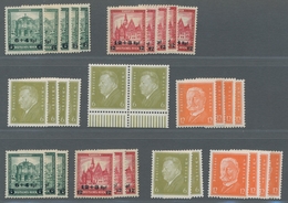 Deutsches Reich - Weimar: 1932, Nothilfe Bauwerke Mit Aufdruck Und Reichspräsidenten (IV), 8 Sätze, - Unused Stamps
