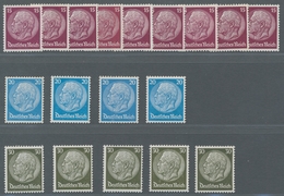 Deutsches Reich - 3. Reich: 1933, Hindenburg Im Medaillon (II),; 4, 6, 12 Und 20 Pfg Sowie Nr. 485 I - Unused Stamps