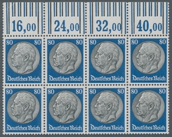 Deutsches Reich - 3. Reich: 1933, Hindenburg Im Medaillon (II), Postfrischer Oberrand-Achterblock, S - Unused Stamps