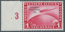 Deutsches Reich - 3. Reich: 1933, Chicagofahrt, Kplt. Satz Mit Linken Seitenrand, Postfrisch Einwand - Nuovi