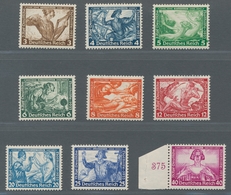 Deutsches Reich - 3. Reich: 1933, "Wagner", Ungebrauchter Satz, 12 Pfg. Etwas Dünn, Sonst Tadellose - Unused Stamps