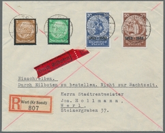 Deutsches Reich - 3. Reich: 1933, "Nothilfe", Einzelmarken Aus Block Je Mit Zusatzfrankatur Auf Zwei - Unused Stamps