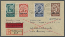 Deutsches Reich - 3. Reich: 1933, "Hothilfe-Einzelmarken", Sauber Gestempelte Werte Auf Etwas Verkür - Unused Stamps