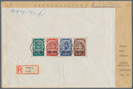 Deutsches Reich - 3. Reich: 1933, "Nothilfe"-Block Auf Gering überfrank. Eil-R-Ortsbrief ERFURT A 1 - Unused Stamps