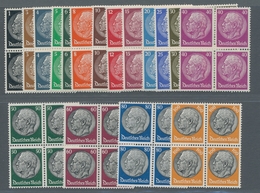 Deutsches Reich - 3. Reich: 1933, Hindenburg WZ 4, Viererblocksatz Postfrisch, Mi. 320 € - Unused Stamps