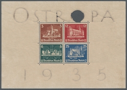 Deutsches Reich - 3. Reich: 1935, "OSTROPA", Postfrisches Herzstück Im Block Mit Starken Randmängeln - Ungebraucht