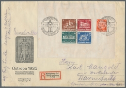 Deutsches Reich - 3. Reich: 1935, "OSTROPA"-Block Mit Zweimal SST Vom Zweittag Mit Zusatzfrankatur A - Unused Stamps