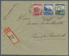 Deutsches Reich - 3. Reich: 1935, Eisenbahn, Kplt. Satz Je Als Mif. Auf Zwei Orts-R-Briefen Als FDC' - Unused Stamps