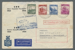 Deutsches Reich - 3. Reich: 1935, "100 Jahre Dt. Eisenbahn", Drei Frank. Belege Mit Dieser Ausgabe, - Unused Stamps