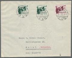 Deutsches Reich - 3. Reich: 1935, "Welttreffen" überkomplett Mit Ersttagsstempel HAMBURG 25.7.35 Auf - Unused Stamps