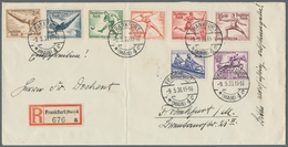 Deutsches Reich - 3. Reich: 1936, "Olympische Spiele Berlin" Komplett Auf Orts-R-FDC FRANKFURT/MAIN - Nuevos