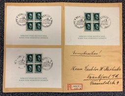 Deutsches Reich - 3. Reich: 1937, "Geburtstagsblock", Drei Stück Mit SST Als MeF Auf Großformatigem - Unused Stamps