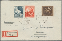 Deutsches Reich - 3. Reich: 1938, "Braunes Band Mit Senkrechter Gummiriffelung" Mit Zusatzfrankatur - Unused Stamps