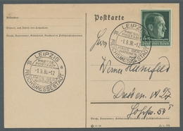 Deutsches Reich - 3. Reich: 1938, 6 Pf. Parteitag, Auf Portogerechter Bedarfs-Karte, Mit 2x ESST Lei - Unused Stamps