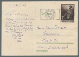 Deutsches Reich - 3. Reich: 1939, 1.Mai, Portogerechte Karte Mit Ersttags-Maschinenstpl. Berlin 28.4 - Unused Stamps