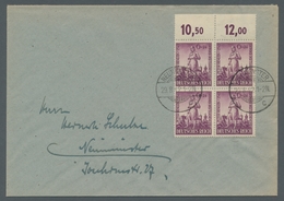 Deutsches Reich - 3. Reich: 1942, Peter Henlein, Als Oberrand 4er. Block, Auf Adressierten FDC Mit 2 - Unused Stamps