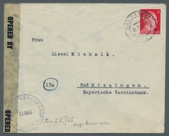 Deutsches Reich - 3. Reich: 1942, 12 Pf Hitler Ef. Aus Marienbad (Sudetenland) 28.3.45, Als Überroll - Unused Stamps