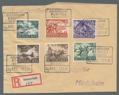 Deutsches Reich - 3. Reich: 1943, Wehrmacht (I), Kplt. Satz Auf 2 R- Briefen Mit Seltenen BP-Stpl. V - Unused Stamps