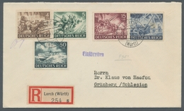 Deutsches Reich - 3. Reich: 1943, Wehrmacht (I), Kplt. Satz Auf 2 Sieger-R- Briefen Mit Ersttagspl. - Unused Stamps