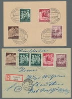 Deutsches Reich - 3. Reich: 1944, Mutter U. Kind, 5 Blanko-FDC's Mit Verschd. Ersttagstpl. Und Einma - Unused Stamps