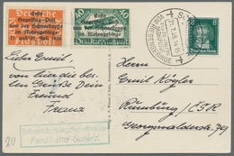 Deutsches Reich - Halbamtliche Flugmarken: 1928, "10 Und 40 Pfg. Segelflugpost Von Der Schneekoppe" - Correo Aéreo & Zeppelin