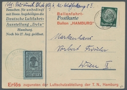 Deutsches Reich - Halbamtliche Flugmarken: 1923, "30 Pfg. Auf Hellultramarin Mit PLF Oben Gebrochene - Posta Aerea & Zeppelin