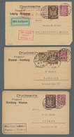 Deutsches Reich - Ganzsachen: 1914-1927, Flugpost, 13 Karten, Meist Ganzsachen Mit Interessanten Fra - Altri & Non Classificati