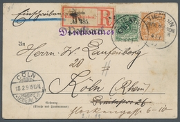Deutsche Post In China - Mitläufer: 1899, "25 Pfg. Krone/Adler" Mit DPC Mi. 2 I Als Portorichtige Mi - Deutsche Post In China