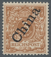 Deutsche Post In China: 1898, 3 Pf Braunocker, Postfrisch U. Gut Gezähnt , Tiefst Gepr. Bühler. Mi. - China (kantoren)