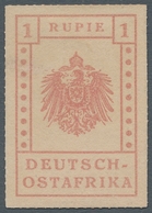 Deutsch-Ostafrika: 1916, "1 Rupie Graurot - WUGA-Ausgabe", Der Höchstwert Dieser Schwierigen Ausgabe - German East Africa