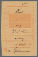 Deutsch-Südwestafrika - Stempel: OTJIMBINGWE; 1891, Waagerecht Dreimal Gefaltetes Posteinlieferungss - Africa Tedesca Del Sud-Ovest
