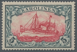 Deutsche Kolonien - Karolinen: 1900, 3 Pf. Bis 5 M, Schiffszeichnung, Kplt Postfrischer Satz. Mi. 80 - Karolinen